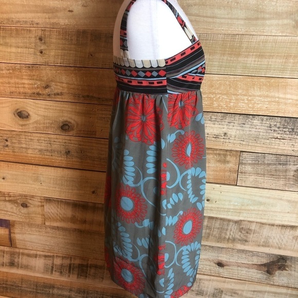 BCBG MaxAzria, floral/geo pattern dress,EUC - Picture 4 of 12